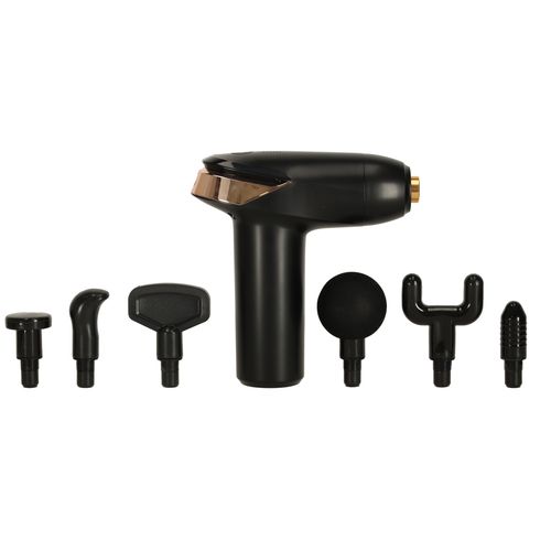 Pistolet do Masażu Masażer do Pleców Ciała Karku Mini LED Zestaw 6 Końcówek na Arena.pl