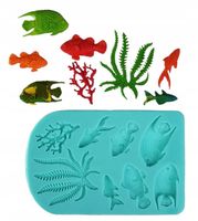 Forma silikonowa do masy cukrowej AKWARIUM Rybki