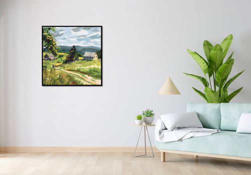 Plakat 80x80cm Bujna Wieś na Arena.pl