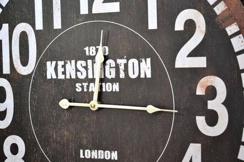 Zegar ścienny postarzany czarny 60 cm na Arena.pl