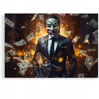2 x Obraz 90x60 motywacyjny wybuch pieniędzy bitcoin