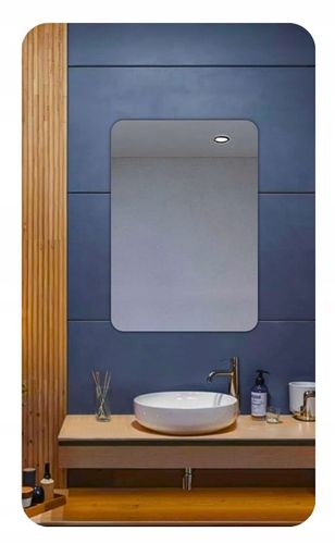 LUSTRO 80x100 cm ZAOKRĄGLONE ROGI BEZ OŚWIETLENIA ŁAZIENKOWE BEZ RAMY na Arena.pl