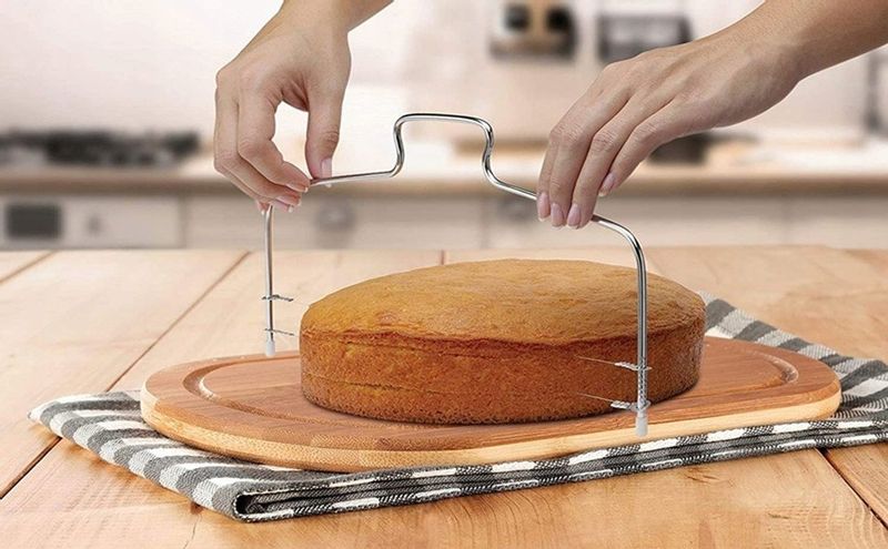 NÓŻ STRUNOWY 2SZT DO CIĘCIA BISZKOPTU CIASTA TORTU zdjęcie 6