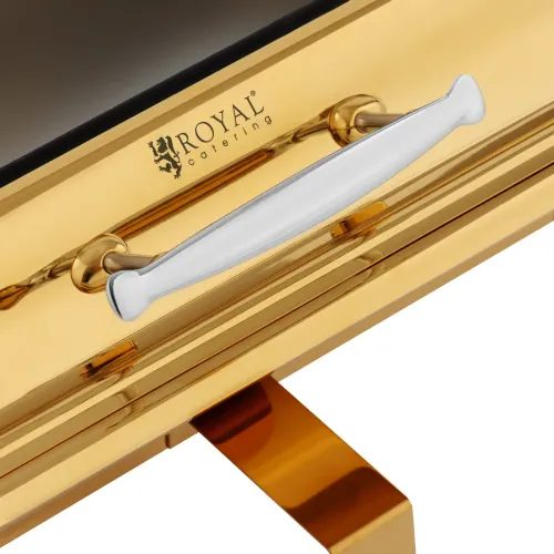 Podgrzewacz do potraw bufetowy na pastę z okienkiem GN 1/1 9 l - złoty na Arena.pl