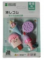 Gumki do mazania gumowania lody ciastka 4 szt.