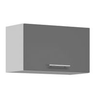 Tiffany T-7/G60O Szary połysk MDF szafka wisząca niska, okap, szybko