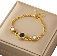 Złota Bransoletka Damska Stal Chirurgiczna 18K