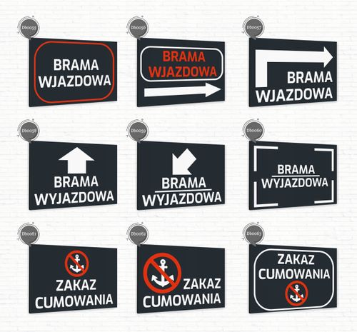 Tabliczka znak informacyjny 30x20 Antracyt ZAKAZ JAZDY Nierdzewna NADRUK UV na Arena.pl