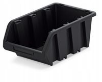 Pojemnik magazynowy, Kuweta warsztatowa, 19.5x12x9cm, Kolor Czarny