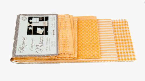 ściereczki kuchenne bawełniane zestaw 4 sztuki brązowy na Arena.pl