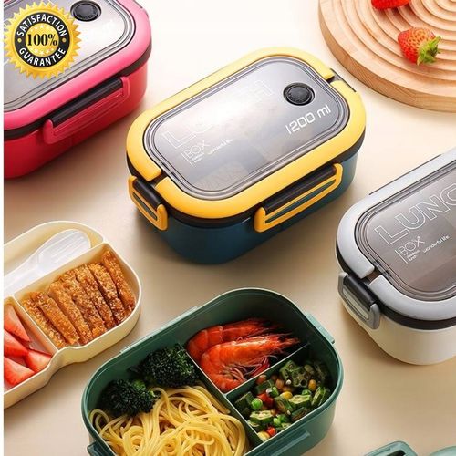 LUNCHBOX LUNCH BOX ŚNIADANIÓWKA POJEMNIK PUDEŁKO BOX Z PRZEGRÓDKAMI 1200ML na Arena.pl