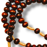 Różaniec Drewniany Brązowy Na Sznurku 7-9Mm