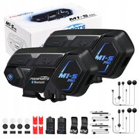 Interkom Motocyklowy Fodsports M1-S Pro x2 Wodoodporny Czarny
