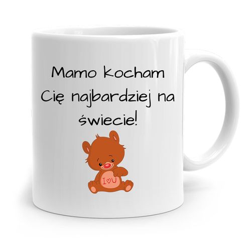 Kubek Prezent Urodzinowy Dla Mamy Mamo Kocham Cię Z Nadrukiem Ze Zdjęciem na Arena.pl