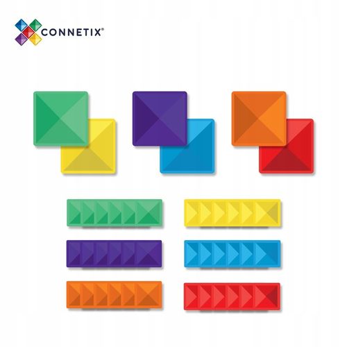 klocki magnetyczne Rainbow Square Pack 42 Connetix kwadraty na Arena.pl