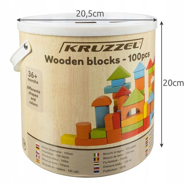 Klocki drewniane Kruzzel 100 el. zdjęcie 9