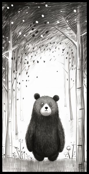 Plakat 50x100cm Ciekawski Miś zdjęcie 2