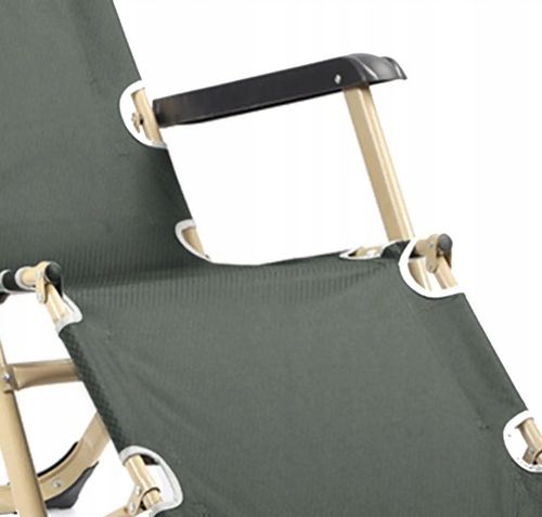 LEŻAK OGRODOWY szary regulowany LEŻAK TARASOWY na balkon ogród na Arena.pl