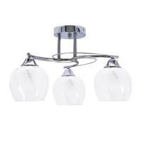 Prego lampa sufitowa chromowy 3x40W E27 klosz bezbarwny