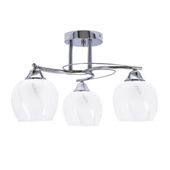 Prego lampa sufitowa chromowy 3x40W E27 klosz bezbarwny