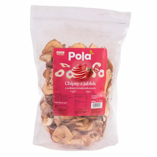Chipsy z jabłek z sokiem truskawkowy 300g zdjęcie 1