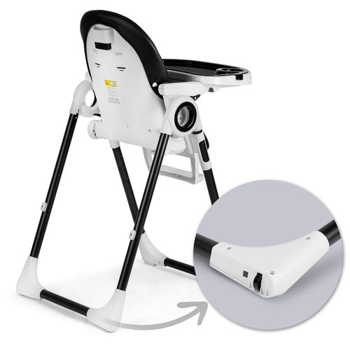 Krzesełko do karmienia ze stolikiem Nukido Belo czarne na Arena.pl