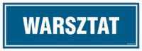 Warsztat - Tabliczka 30 X 10 Cm Płyta + Przylepce