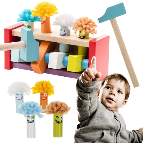 SKACZĄCE KLAUNY GRA EDUKLACYJNA DREWNIANY MŁOTEK na Arena.pl