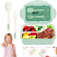 LUNCH BOX Z PRZEGRÓDKAMI POJEMNIK NA DRUGIE ŚNIADANIE PUDEŁKO DLA DZIECI