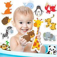 ZESTAW ZABAWEK DO KĄPIELI DO WANNY DO BASENU PUZZLE PIANKOWE ZWIERZĄTKA 18