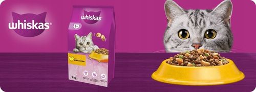 SUCHA KARMA WHISKAS ADULT Z PYSZNYM KURCZAKIEM 7KG na Arena.pl