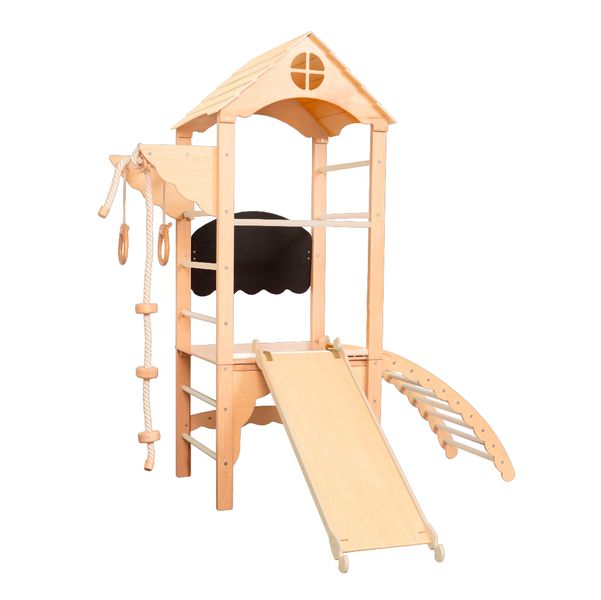 domowy plac zabaw Tower Max - drewno zdjęcie 1