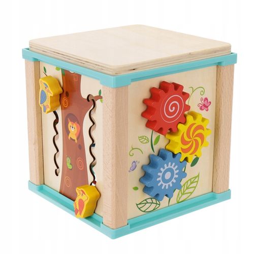 KOSTKA EDUKACYJNA MONTESSORI DREWNIANA PRZEPLATANKA LABIRYNT na Arena.pl