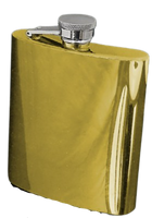 Piersiówka ze Stali Nierdzewnej Złota Polerowana 7 OZ 210 ml Gentelo