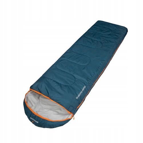 Śpiwór prostokątny Bergson Square 200 EZ Plus niebieski 2w1 Zamek Prawy na Arena.pl