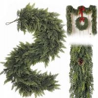 GIRLANDA CHOINKOWA ŚWIĄTECZNA SZTUCZNA 180CM GIRLANDA CEDROWA
