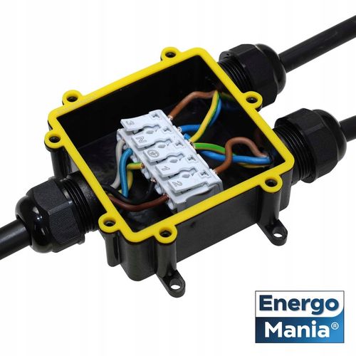 Poczwórna hermetyczna puszka kablowa instalacyjna IP68 CableGuard na Arena.pl