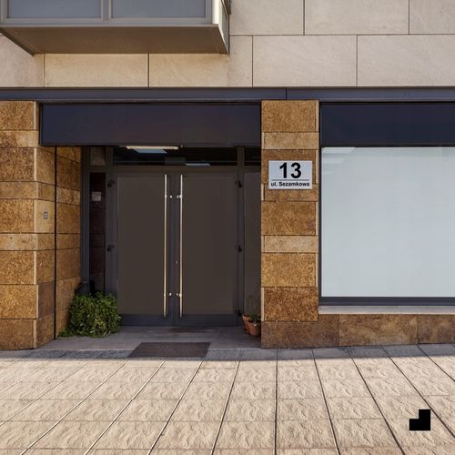 DUŻA NIERDZEWNA TABLICZKA ADRESOWA Z NUMEREM DOMU | numery na dom | 40x30cm na Arena.pl