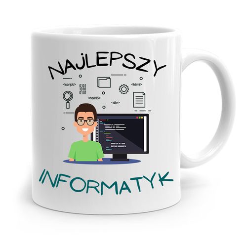 Kubek Informatyka Programisty Najlepszy Informatyk Z Nadrukiem Ze Zdjęciem na Arena.pl