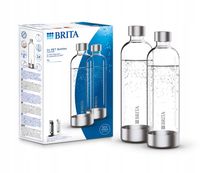 BRITA Zestaw dwóch butelek do gazowania wody PET do saturatora sodaONE 1l