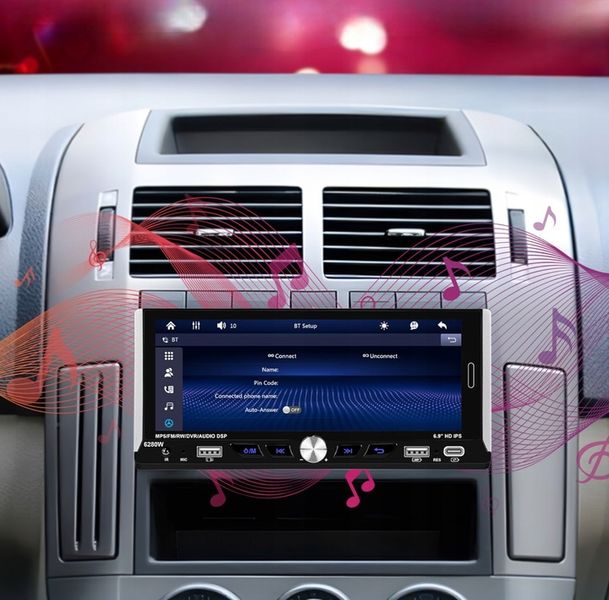 RADIO SAMOCHODOWE 1 DIN BEZPRZEWODOWY CARPLAY ANDROID AUTO MIRROR LINK zdjęcie 6