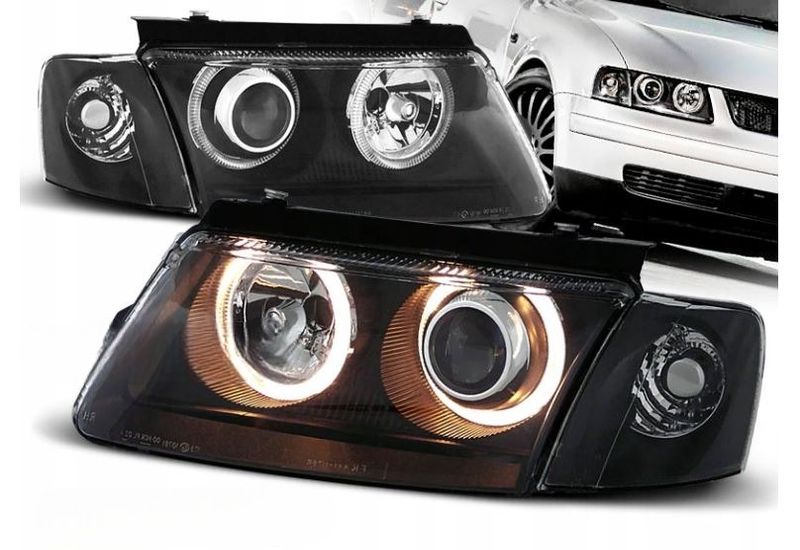 LAMPY  REFLEKTORY DO VW PASSAT B5 OD 1996 DO 2000 Roku DEPO RINGI SOCZEWKI zdjęcie 2