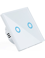 Włącznik światła podwójny Biały