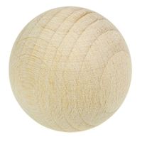 Drewniane korale kulki 40mm SUROWE BEZ OTWORU 1szt.