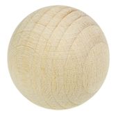 Drewniane korale kulki 40mm SUROWE BEZ OTWORU 1szt.