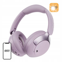 QCY H3 Pro Słuchawki Bezprzewodowe Nauszne Bluetooth 5.4 LDAC ANC Fioletowe
