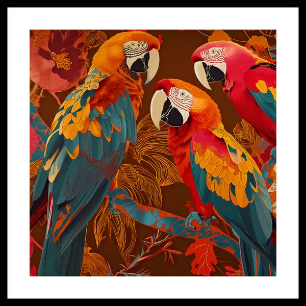 Plakat 50x50cm Kolorowe Ary zdjęcie 3