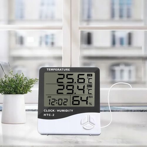 STACJA POGODOWA POGODY TERMOMETR HIGROMETR CZUJNIK SONDA ZEGAR BUDZIK na Arena.pl