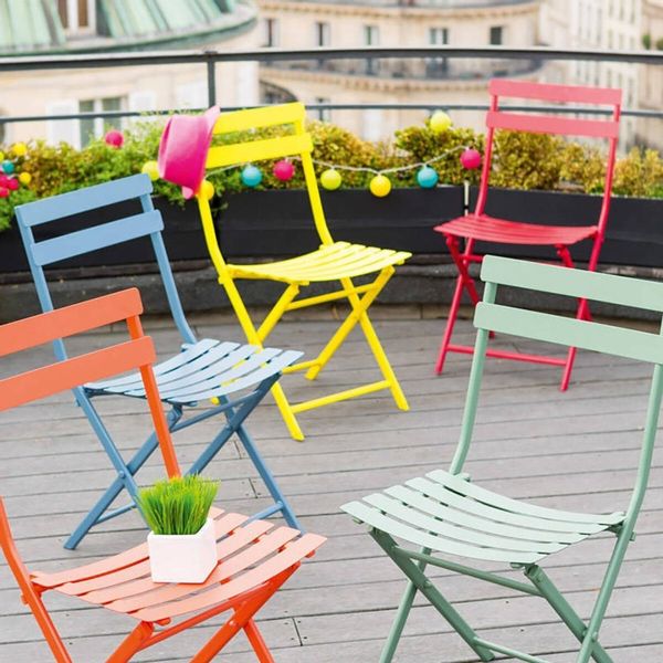 Krzesło składane Greensboro grafitowe zdjęcie 3