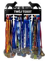 Wieszak na medale PSY NA MEDAL twoje imię dowolny tekst 374.1